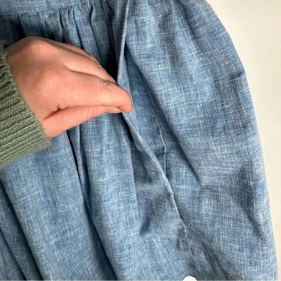 Handmade Girls Jumper Dress Blue Youth Small/Medium - Picture 2 of 6